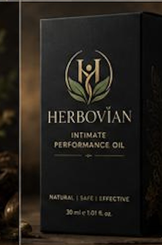 Herbovian Intimate Performance Oil packaging box